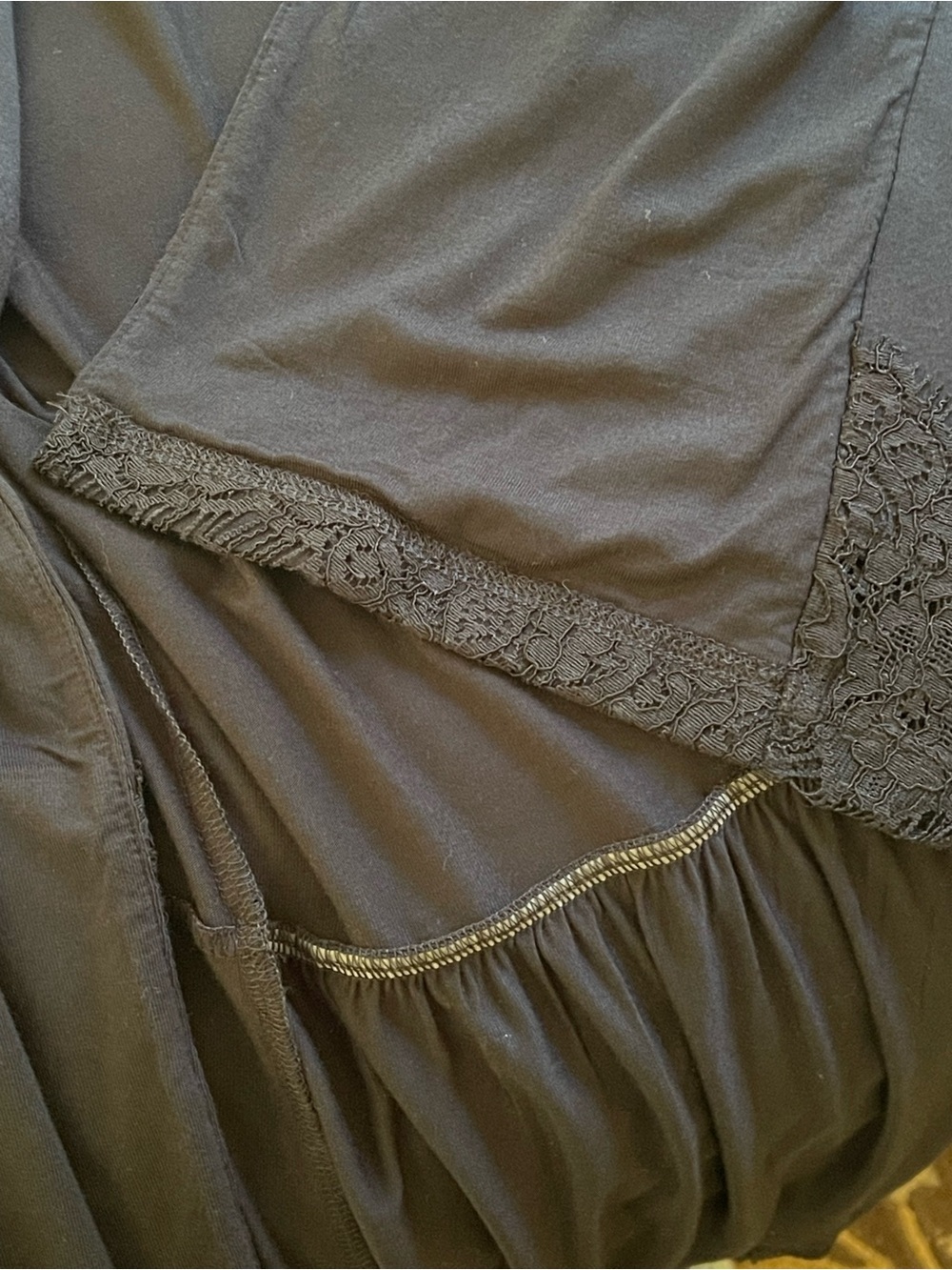 Soma Black Lace Detail Lounge Wrap Cardigan Large NWT - Picture 9 of 9
